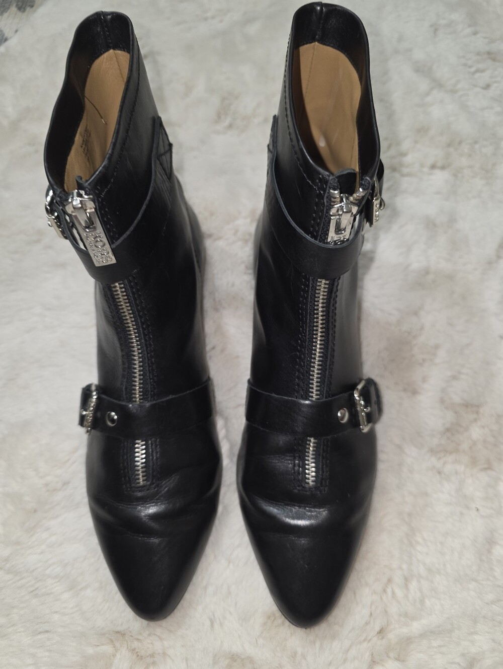 Michael Kors RARE Winklepickers Pike Vintage Goth Wyatt Buckle Pointed Boots 10